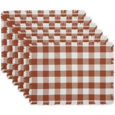 DII Cinnamon Heavyweight Check Place Mat Brown