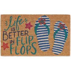 Design Imports and Flip Life Door Mat Blå, Natur, Brun