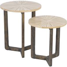 BigBuy Home Side Bamboo Small Table 40x40cm