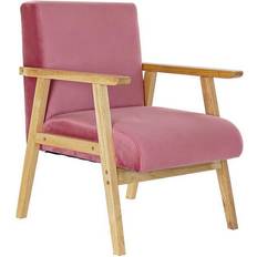 Pink Armchairs Dkd Home Decor Pink MDF Wood 61 Armchair