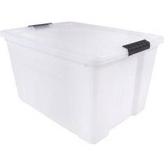 Iris USA 53.65qt Stack Pull Clear Bin Storage Box