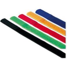 Hama Fascetta Con Chiusura A Strappo Nylon Rosso, Blu, Nero, Giallo, Verde Flessibile (L x L) 215 mm x 16 mm 5 pz