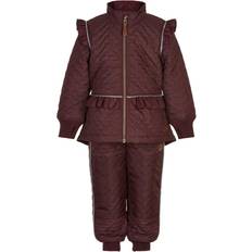 Prikkede Vintersæt Børnetøj Mikk-Line Thermal+ Set Waterproof - Decadent Chocolate (4220)