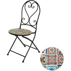 Chaises Jardin Praha Noir Extérieur Fer 39 x 47 x 94 cm Chaise de Cuisine