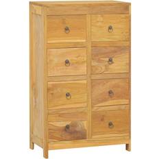 vidaXL 55x30x90 massivt teaktræ Kommode