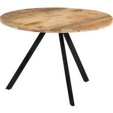 vidaXL 110x75 massivt Spisebord