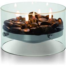 Philippi Fire Tischkamin 14x23 cm Silber Transparent H x Ø 14 x 23 cm Mit 5 Dochten