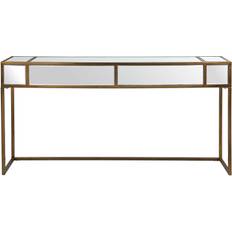 Gold Tables Uttermost Reflect Mirrored Console Table