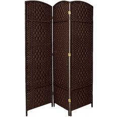 Black Room Dividers Oriental Furniture Six Ft. Weave Fiber Room Divider