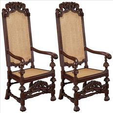 Design Toscano William And Mary Mahogany Armchairs Set Of Two Armchair