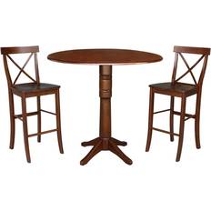 Chairs International Concepts Espresso 42-Inch High Bar Stool