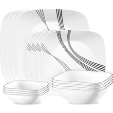 Corelle 16 piece dinnerware set Corelle Urban Arc 16-piece Dinner Set 16