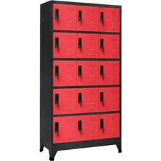 Rouge Armoires vidaXL À Casiers Anthracite Et Rouge 90x40x180 cm Armoire 90x180cm