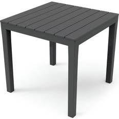 Gris Tables Basses d'Extérieur Ipae Progarden Table Carrée Modulable 78 x 78 x 72 cm Couleur Anthracite