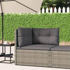 Grigio Divani Modulari vidaXL Angolare da Giardino con Cuscini in Polyrattan Grigiocod MXL 70524 Divano Modulare