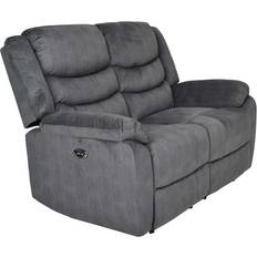 3 personers Sofaer på tilbud XXXlutz Elektrisk Hvilesofa Med 2 Sæder Winfield Grå Sofa 3 personers
