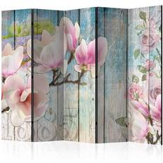 Arkiio Pink Flowers on Wood II Rumsavdelare 225x172cm