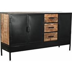 Dkd Home Decor Brown Black Metal Mango wood Sideboard