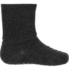 Bamboo Non-Slip Socks - Dark Grey Melange (140)