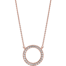 Pandora Circle Necklace - Rose Gold/Transparent