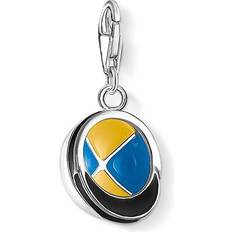 Gula Berlocker & Hängen Thomas Sabo Sweden Student’s Cap Charm Pendant - Silver/Multicolour