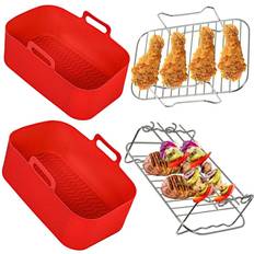 Oven Safe Microwave Kitchenware Spares2Go Basket Racks for Instant Vortex Air Fryer Microwave Kitchenware 4pcs 7cm