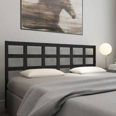 Beds & Mattresses vidaXL black, 205.5 Solid Pine Bed Headboard