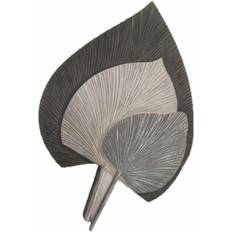 Dkd Home Decor Grey MDF Wood Leaf of a plant 59 2 91 Wall Decor