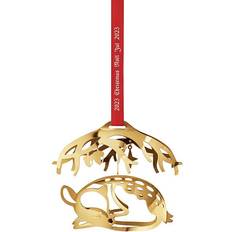 Georg Jensen sleeping deer Christmas Tree Ornament 8cm