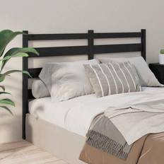 vidaXL Svart 206 x 4 x 100 cm Massiv Furu Sänggavel
