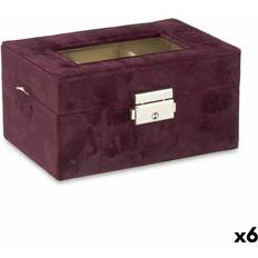 Colgante Cajas y Cestas Gift Decor Æske ure Metal Bourgogne Opbevaringsboks