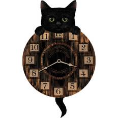 Wood Clocks Nemesis Now Kitten Tickin Wall Clock 32.6cm