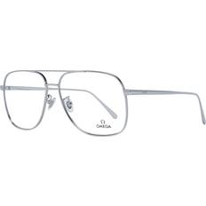 Omega OM5006-H 016 Men's Eyeglasses Silver Size 60 Frame Only Blue Light Block Available Shiny Palladium Silver