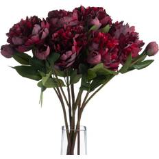 Red Decorative Items Hill Interiors Burgundy Peony Rose Flower Artificial Plant