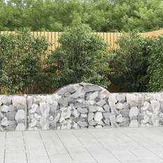 vidaXL Gabioner bågformade 4 st 200x30x60/80 galvaniserat järn