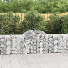 vidaXL Gabioner bågformade 13 st 200x30x80/100 galvaniserat järn