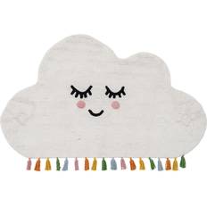 BigBuy Home Tappeto Per Bambini In Cotone Bianco 90 x 150 cm