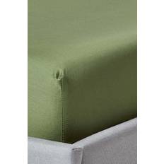 Textiles Homescapes Moss Fitted 400 Thread Bed Sheet Green