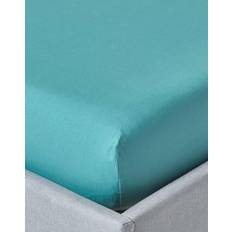 Ägyptische Baumwolle Bettlaken Homescapes Single, Teal Egyptian Cotton Fitted Bed Sheet Turquoise