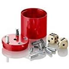 BestSaller 3004 SUPER SIX Premium Aluminum rot, 36 Spielstäbchen & 2 Würfel