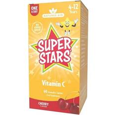 Natures Aid Vitaminer & Mineraler Natures Aid Super Stars Vitamin C Kirsebærsmag 60 Tyggetabletter 60 stk
