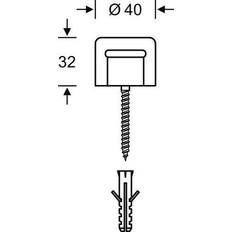 Wandtürpuffer 38 3880 Gum.schwarz 32 mm FSB