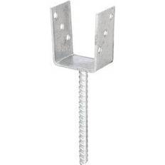 Tappi per pali Alberts U-Pfostenträger ETA-10/0210 91x100x200x60 mm TZN m.Betonanker a.Riffelstahl