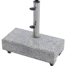Parasollfot med hjul Doppler Balkongparasollfot Granit 25 kg Med Hjul - Grå/Ljusgrå