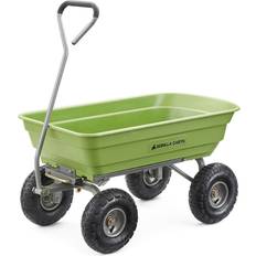 GORILLA CARTS Heavy Duty Poly Yard Dump Cart 600 Lb Green