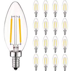 Light Bulbs Luxrite 40-Watt Equivalent B10 Vintage Dimmable 400 Lumens LED Bulb 4000K Cool White 16-Pack