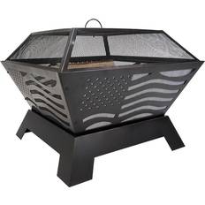 Garden & Outdoor Environment Endless Summer The Patriot Wood Fire Pit with American Flag