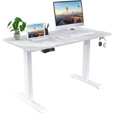 Marble - Rectangle Writing Desks Electric Power Adjustable Height Standing Writing Desk 24x47"