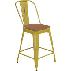 Resin outdoor bar stools Flash Furniture Carly Commercial Grade Bar Stool