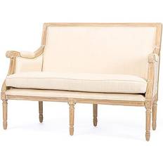 Baxton Studio White Armchairs Baxton Studio Love Seat & Armchair